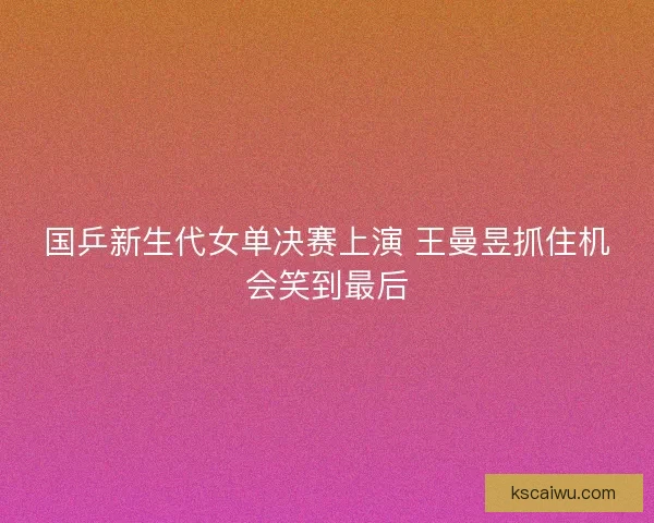 国乒新生代女单决赛上演 王曼昱抓住机会笑到最后